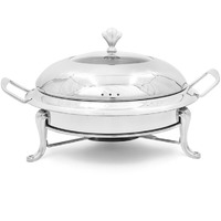 SOGA Stainless Steel Round Buffet Chafing Dish Cater Food Warmer Chafer with Glass Top Lid