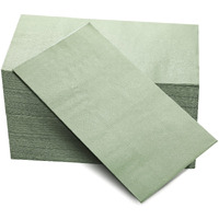 Eaasty 200 Pcs Cocktail Napkins 2-Ply Disposable Soft Napkins Paper Hand Towels for Dinner Wedding Birthday Party Bridal Anniversary Reception Event 13 x 15.75 Inch (Green)