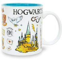 Harry Potter Hogwarts Icons ceramic Mug  Holds 20 Ounces