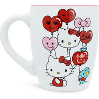 Sanrio Hello Kitty Heart Balloons ceramic Latte Mug  Holds 25 Ounces