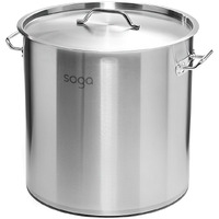 SOGA Stock Pot 21L Top Grade Thick Stainless Steel Stockpot 18/10