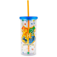 Harry Potter Hogwarts crest carnival cup With Lid And Straw  Holds 20 Ounces