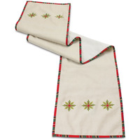 Embroidered Snowflake Table Runner 72"L