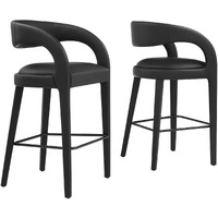 Pinnacle Vegan Leather Bar Stool Set of Two