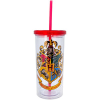 Harry Potter Hogwarts crest Plastic carnival cup With Lid and Straw  20 Ounces