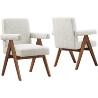 Lyra Boucle Fabric Dining Room Chair - Set of 2