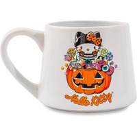 Sanrio Hello Kitty Pumpkin candy Burglar Tapered Pottery Mug  Holds 14 Ounces