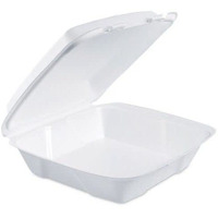 9 in. White 1 Compartment Container, Pack of 200