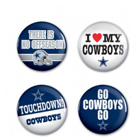 Dallas Cowboys Buttons 4 Pack - Special Order