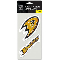 Anaheim Ducks Decal 4x4 Perfect Cut Set of 2 - Special Order