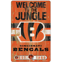 Cincinnati Bengals Sign 11x17 Wood Slogan Design