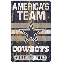 Dallas Cowboys Sign 11x17 Wood Slogan Design