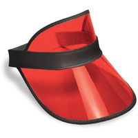 Clear Red Plastic Dealer's Visor