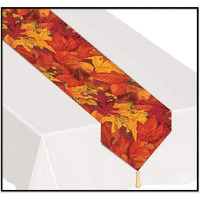 Printed Fall Leaf Table Runner