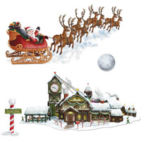 Santa's Sleigh & Workshop Props