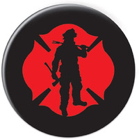 Firefighter w/Maltese Icon Button