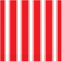 Red & White Stripes Luncheon Napkins