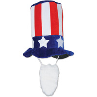 Plush Patriotic Hat w/Beard