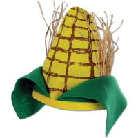 Plush Corn Cob Hat