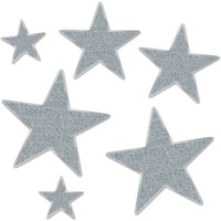 Glittered Foil Star Cutouts