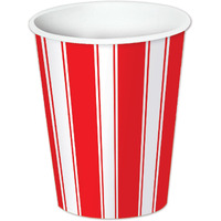 Red & White Stripes Beverage Cups