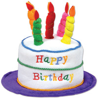 Plush Birthday Cake Hat