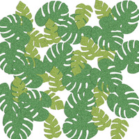 Tropical Palm Leaf Del Sparkle Confetti