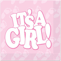 It's A Girl! Beverage Napkins