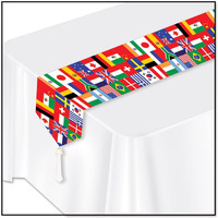 Printed International Flag Table Runner