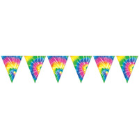 Tie-Dyed Pennant Banner