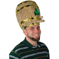 Plush Shamrock Beer Barrel Hat