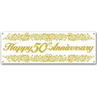 50th  Anniversary Sign Banner