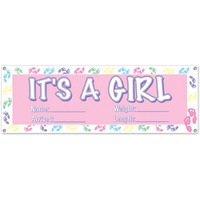 It's A Girl Sign Banner