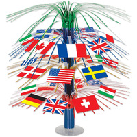 International Flag Cascade Centerpiece