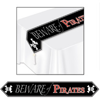 Printed Beware Of Pirates Table Runner