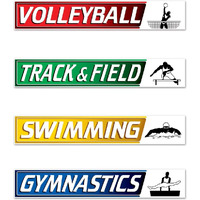 Summer Sports Street Sign Cutouts