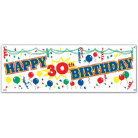 Happy  30th  Birthday Sign Banner