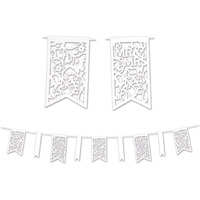 Die-Cut Mr & Mrs Pennant Banner