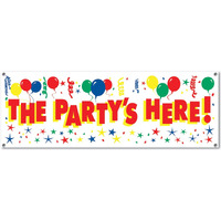 The Party's Here! Sign Banner