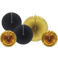 Assorted Paper & Foil Decorative Fans