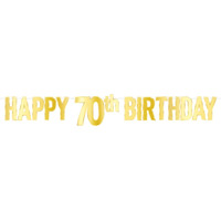 Foil Happy  70th  Birthday Streamer