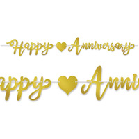 Foil Happy Anniversary Streamer