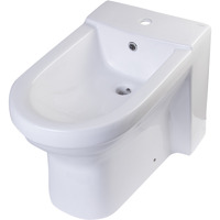 EAGO JA1010 White Ceramic Bathroom Bidet with Elongated Seat