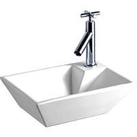 Isabella Collection Rectangular Wall Mount Basin with a Right Offset Single Faucet Hole