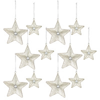 Beaded Star Ornament (Set of 12)