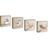 Bird Plaque (Set of 4)