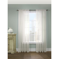 Rhapsody Voile Rod Pocket Curtain Panel Window Dressing 104 x 63 in Shell