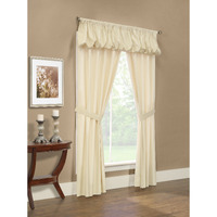 Prescott Rod Pocket Curtain Panel Window Dressing Set Measuring 80 x 63 in Ivory