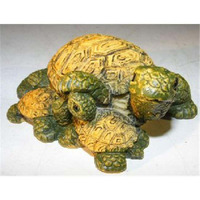 Bonsai Boy e3094 Miniature Turtle Figurine - Three Turtles - Two Turtles crawling Underneath