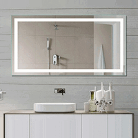 Paris Mirror 36 x 2 x 55 in Harmony Illuminated Mirror with 6000K LED Backlight